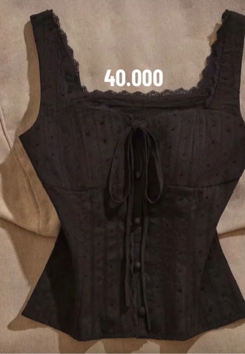 tank top hitam wanita photo 1
