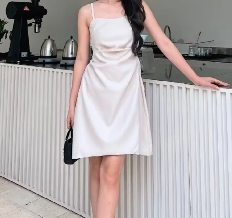Casual Summer dress Wanita khaki photo 1