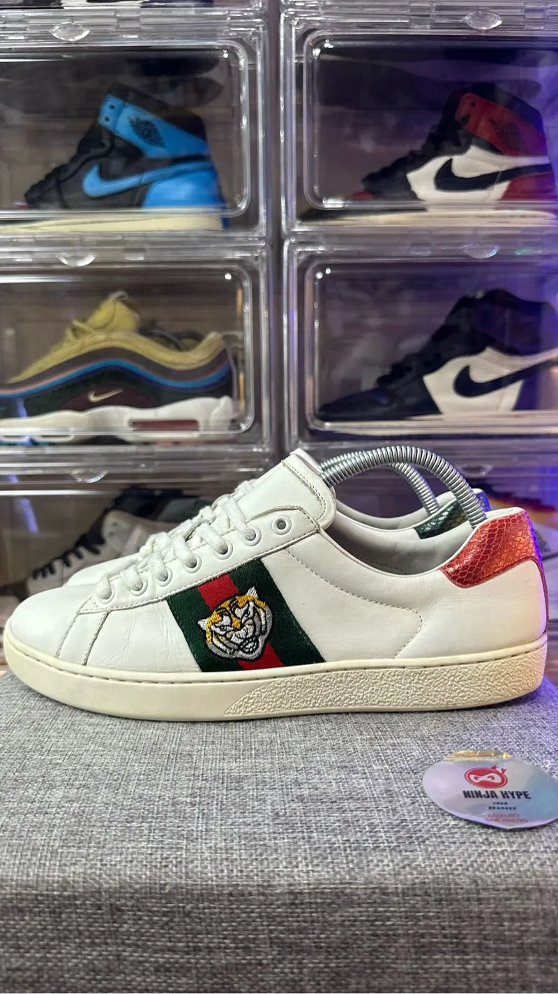 GUCCI ACE TIGER SNEAKERS WHITE GUCCI ACE TIGER SNEAKERS