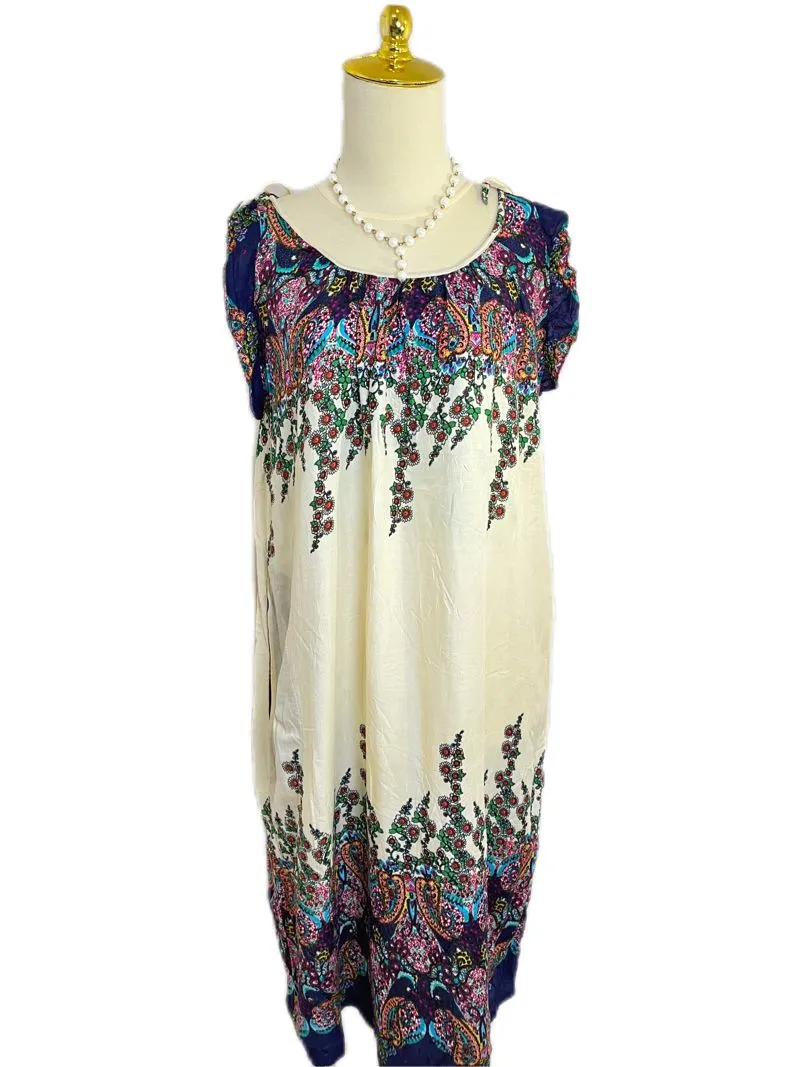 Bohemian Paisley Print Midi Dress  photo 1