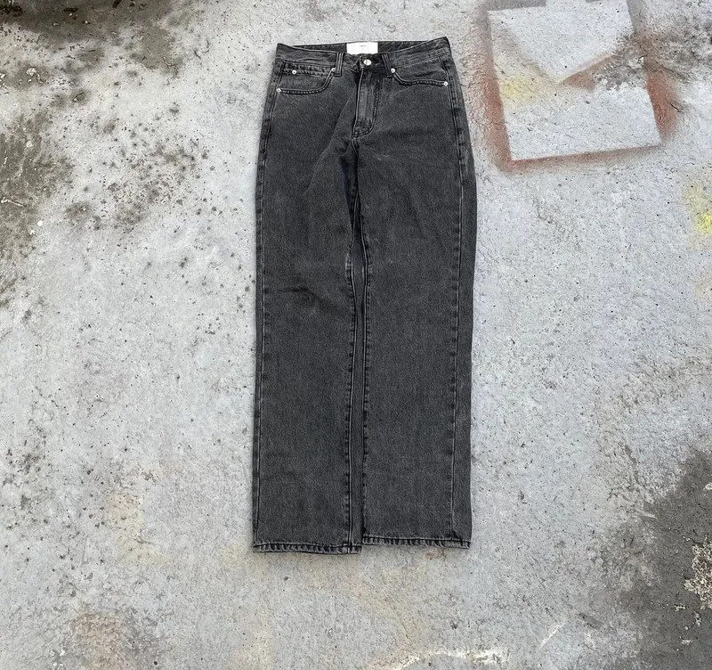 Biker Reworked Jeans Pria black photo 1