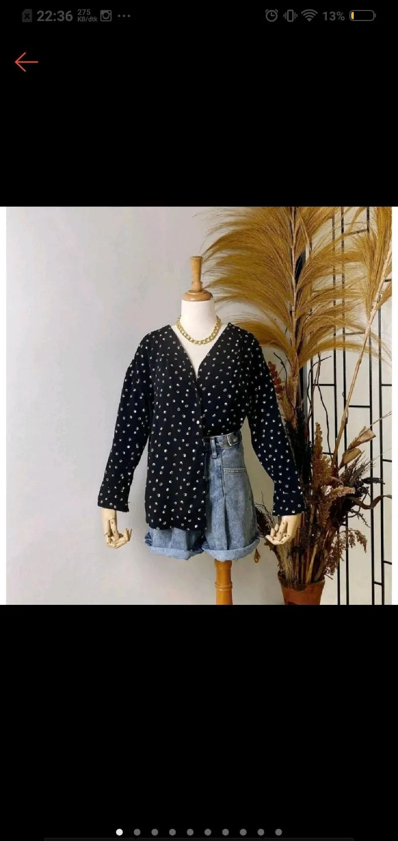 blouse hitam photo 1