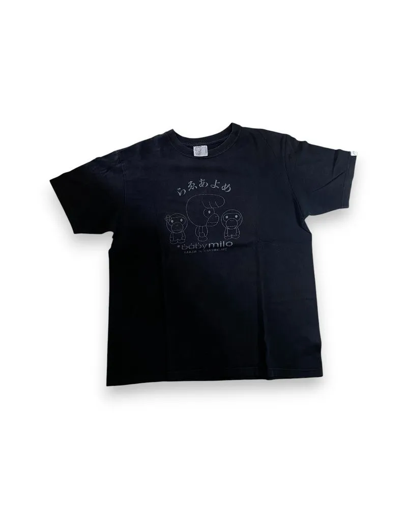 Kaos Baby Milo by A Bathing Ape BAPE Iconic Character Black  photo 1