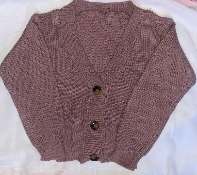 Cardigan rajut Crop photo 1