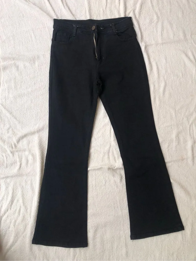 jeans cutbray hitam photo 1