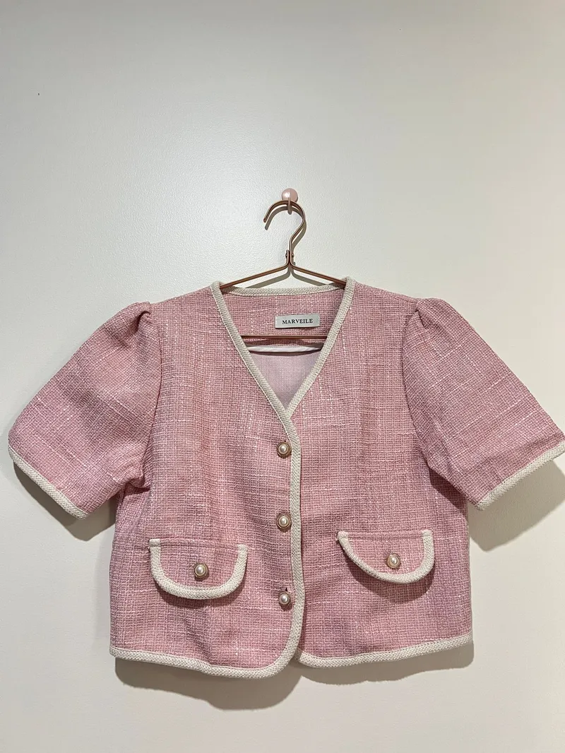 Luxury Fairy Blazer Wanita pink photo 1
