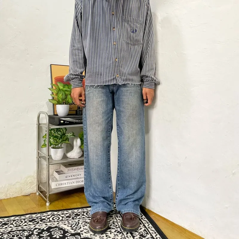 Vintage 00’s Blue washed jeans straight fit photo 1
