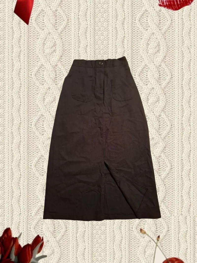 Black jeans skirt (Preloved) photo 1