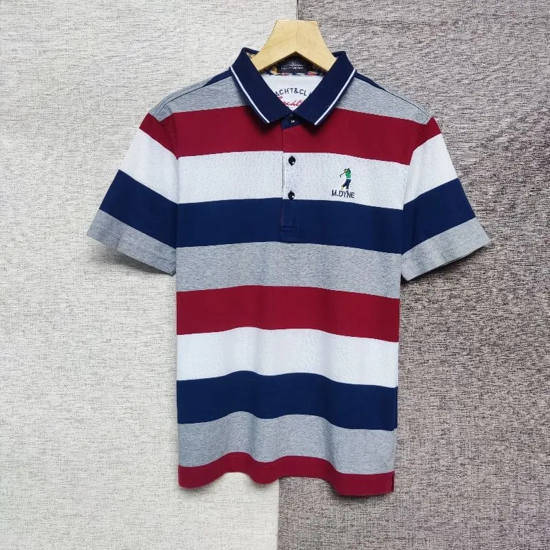 Kaos polo shirt Megadyne Golf Striped Multi colour Size L photo 1