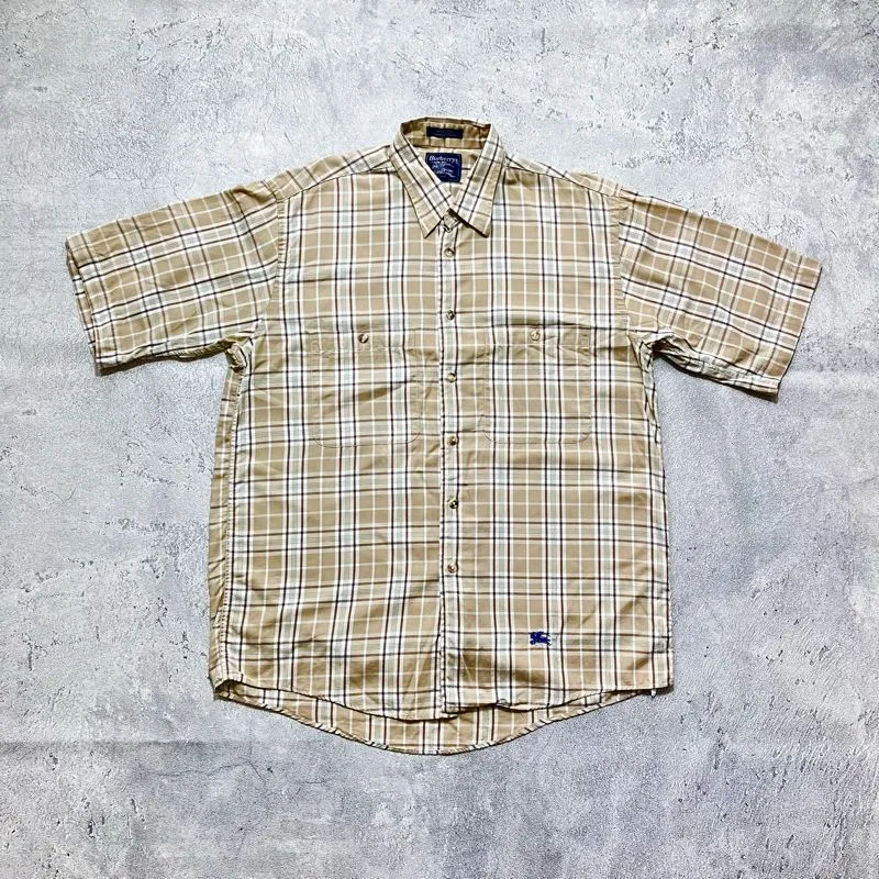 Vintage Burberry’s classic checkered button up shirts photo 1