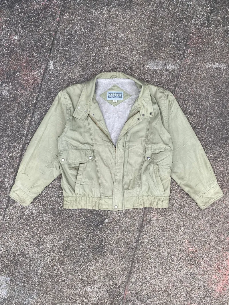 Biker Casual Bomber jacket Pria green photo 1