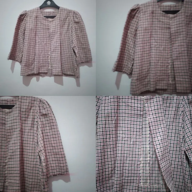 Minimalist Blazer Wanita multicolor pink photo 1