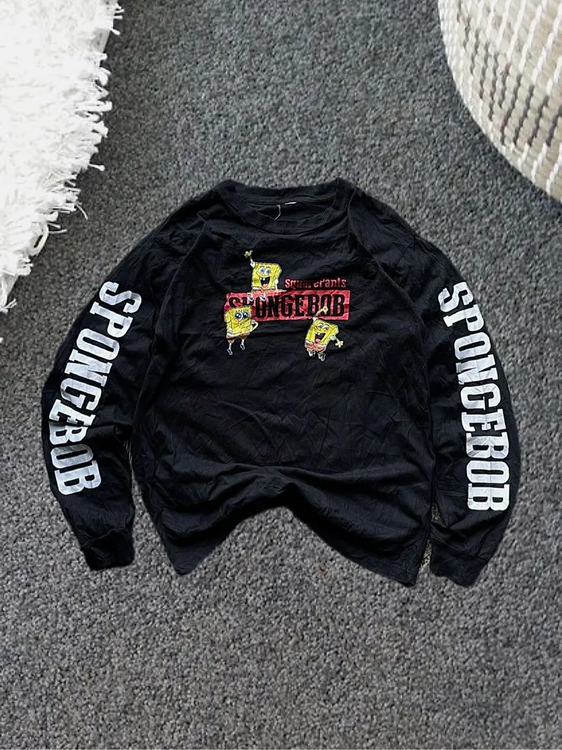 M X Nickelodeo Spongebob Squarepants Printed Spellout L/S Te photo 1