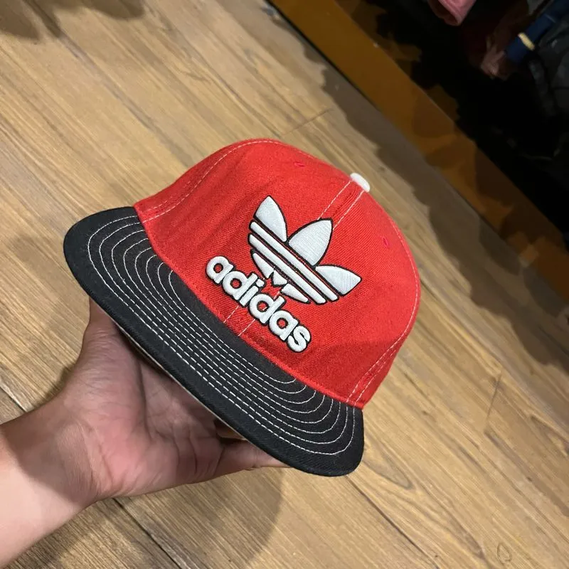 VTG Adidas Treefoil Snapback Pouncer Flexfit Big Logo photo 1