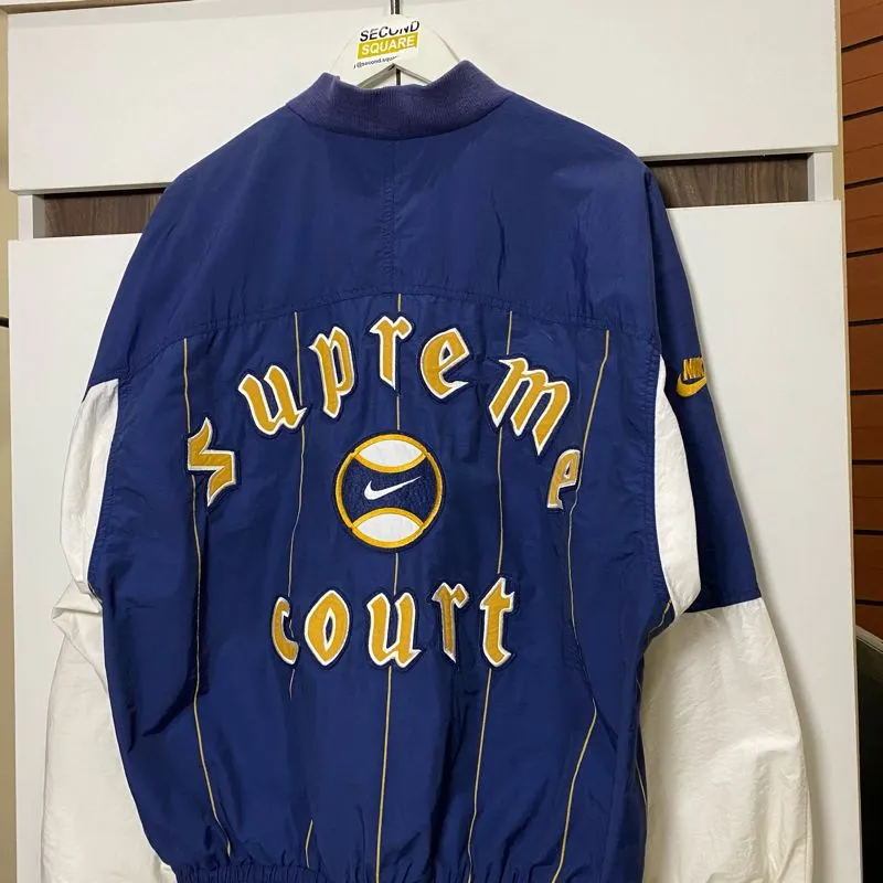 VINTAGE NIKE SUPREME COURT VARSITY JACKET SIZE LARGE Preloved