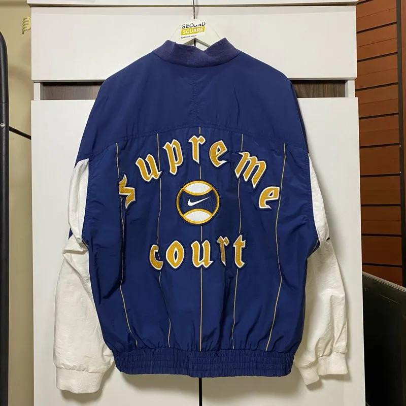 VINTAGE NIKE SUPREME COURT VARSITY JACKET SIZE LARGE photo 1