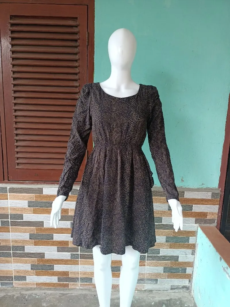 DRESS BAHAN PREMIUM DINGIN MOTIF LEOPARD photo 1