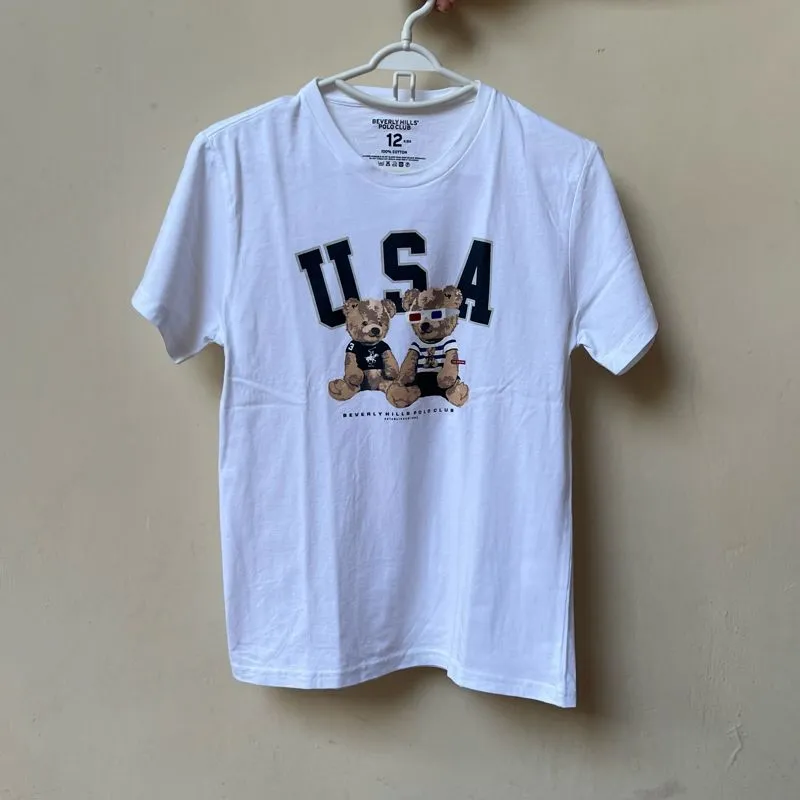Beverly Hills Polo Club Cotton Kids White Tshirt - Kaos Anak photo 1