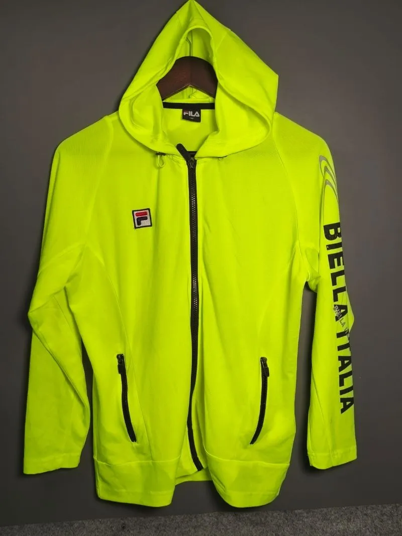 Jaket Hoodie  FILA Hijau Stabilo Unisex Original Sport photo 1
