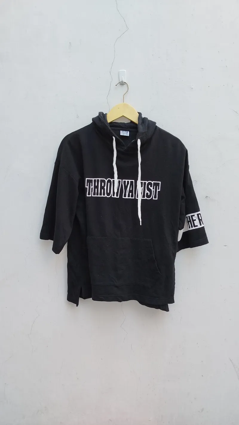 Streetwear Casual Hoody Pria white black photo 1