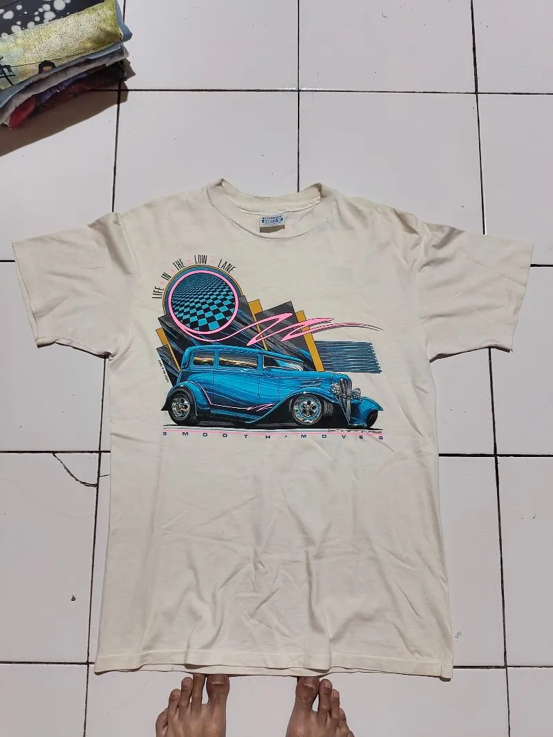 Kaos Art Vintage 90s Retro Racing by Hanes photo 1