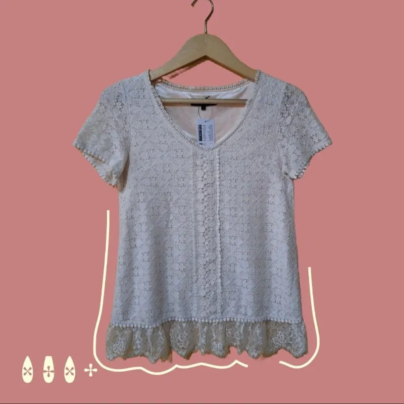 Blouse Lace Brukat Broken White by Joias photo 1