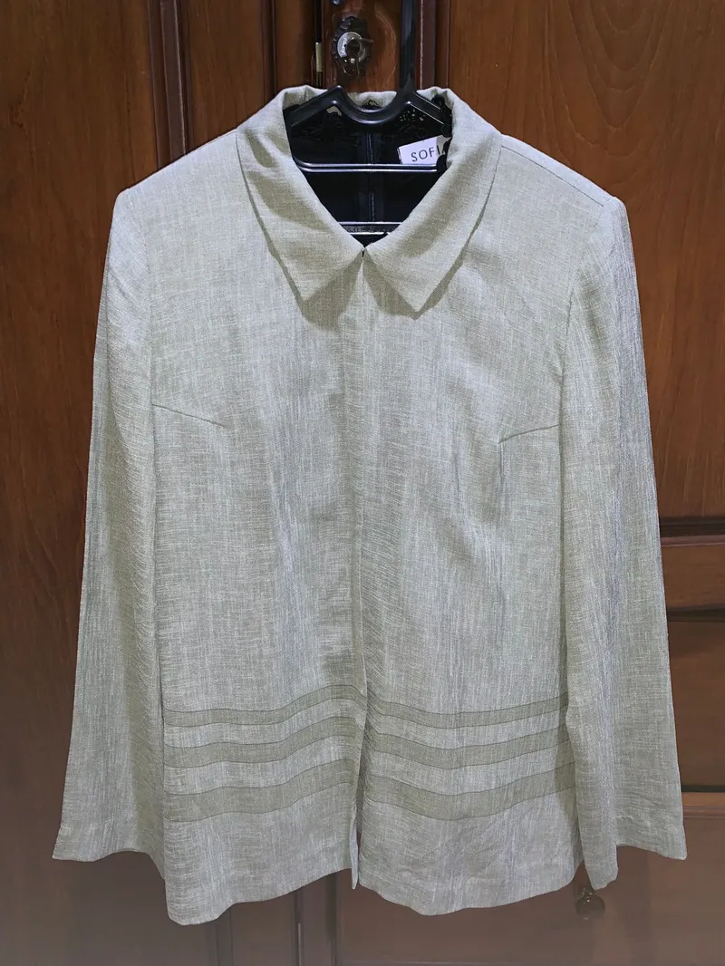 Minimalist Casual Blazer Wanita multicolor green photo 1