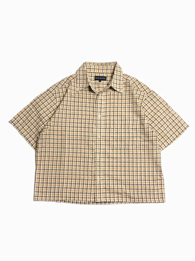 Streetwear Vintage Casual shirt Pria orange white photo 1