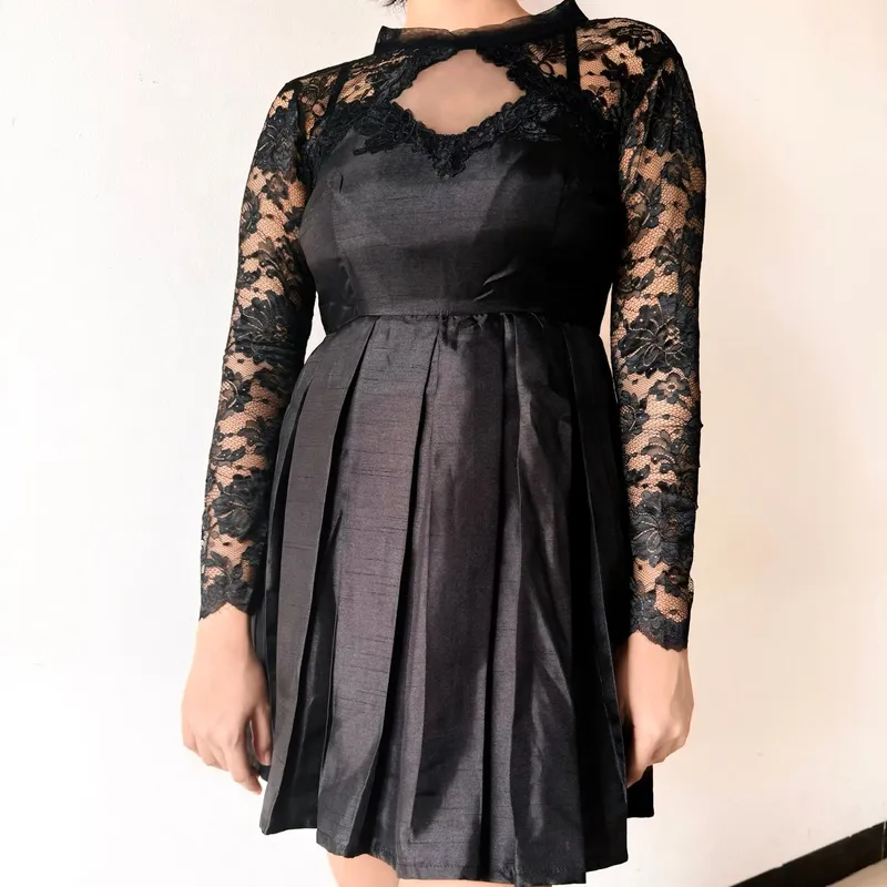 Luxury Goth Prom dress Wanita black photo 1