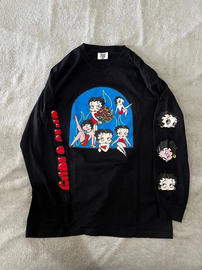 Streetwear Casual T-shirt Wanita black photo 1