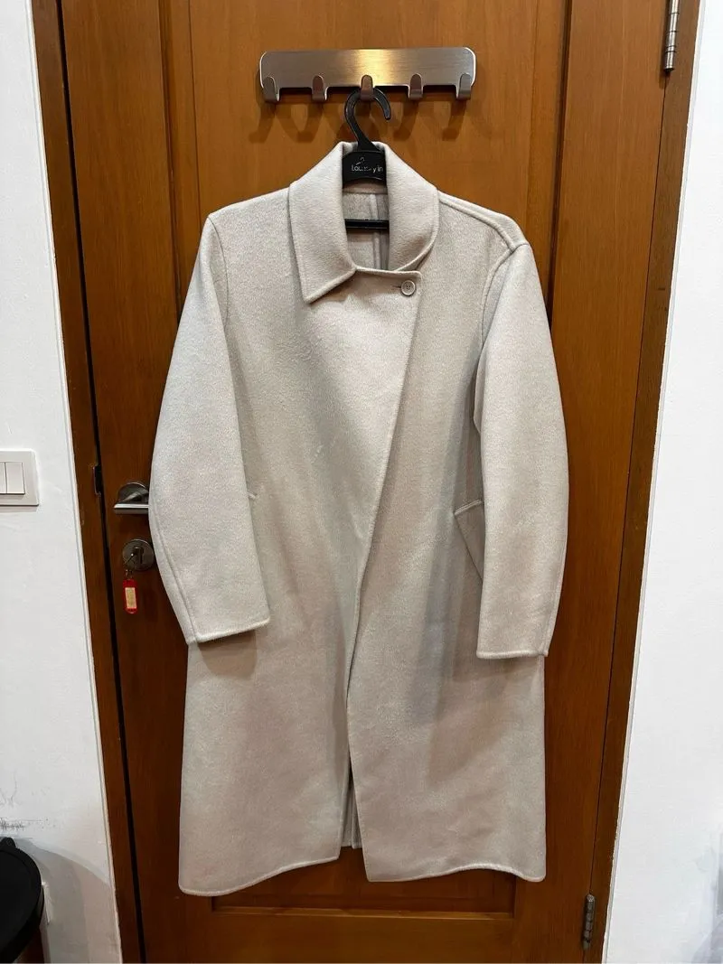 OVERCOAT BEIGE SIMPLE ELEGAN / COAT WANITA / JAKET MUSIM DIN photo 1