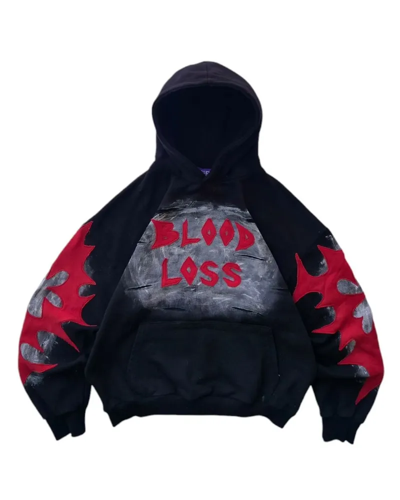 Y2K Reworked Fleece Pria red black photo 1