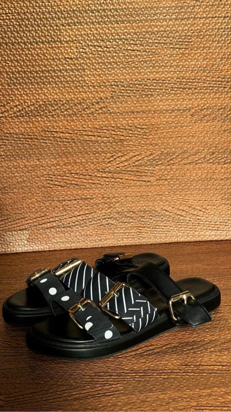 Sandal Modnyy Striped Black photo 1
