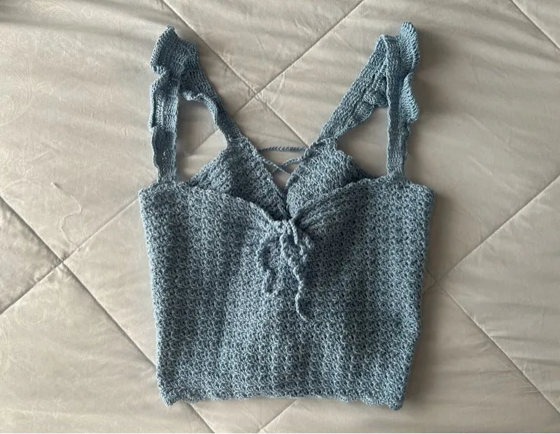 handmade crochet top ୨୧ photo 1