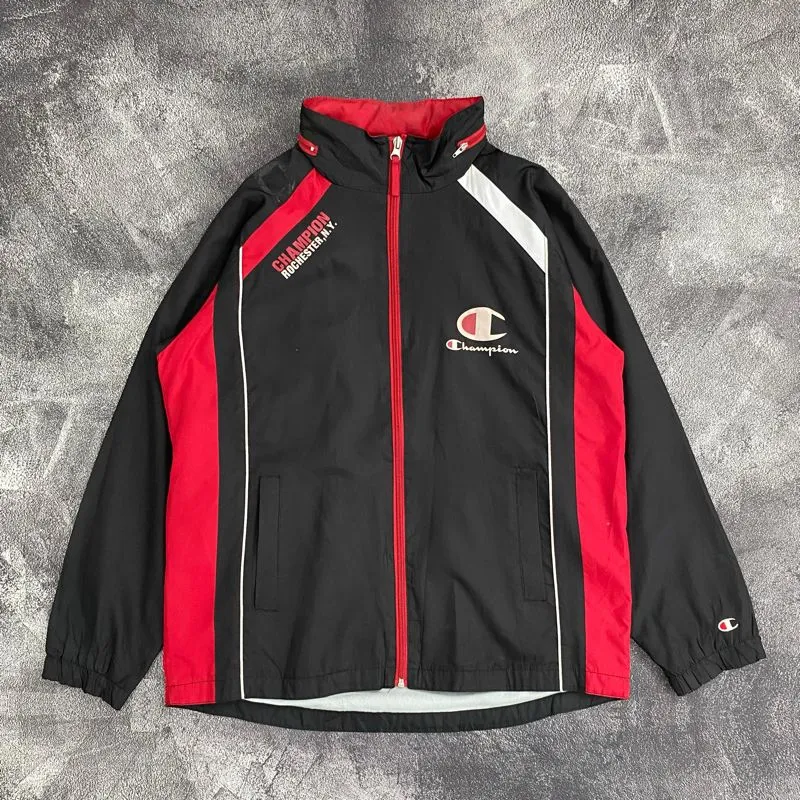  Vtg 90's Champion Windbreaker Jacket photo 1