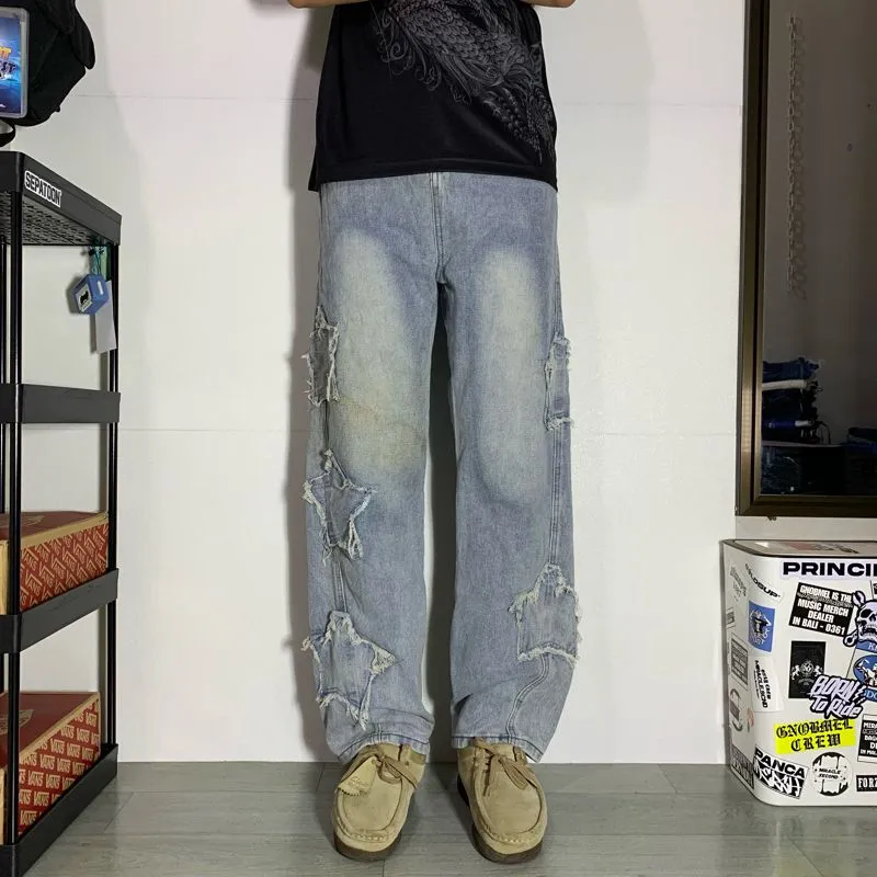 [UNBRAND] Baggy Jeans Motif Bintang⛓️‍💥 photo 1