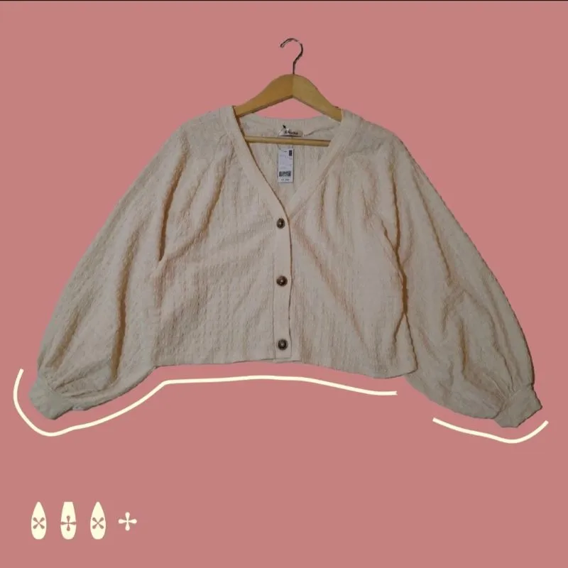 Cardigan Crinkle Lengan Balon by Khalita photo 1
