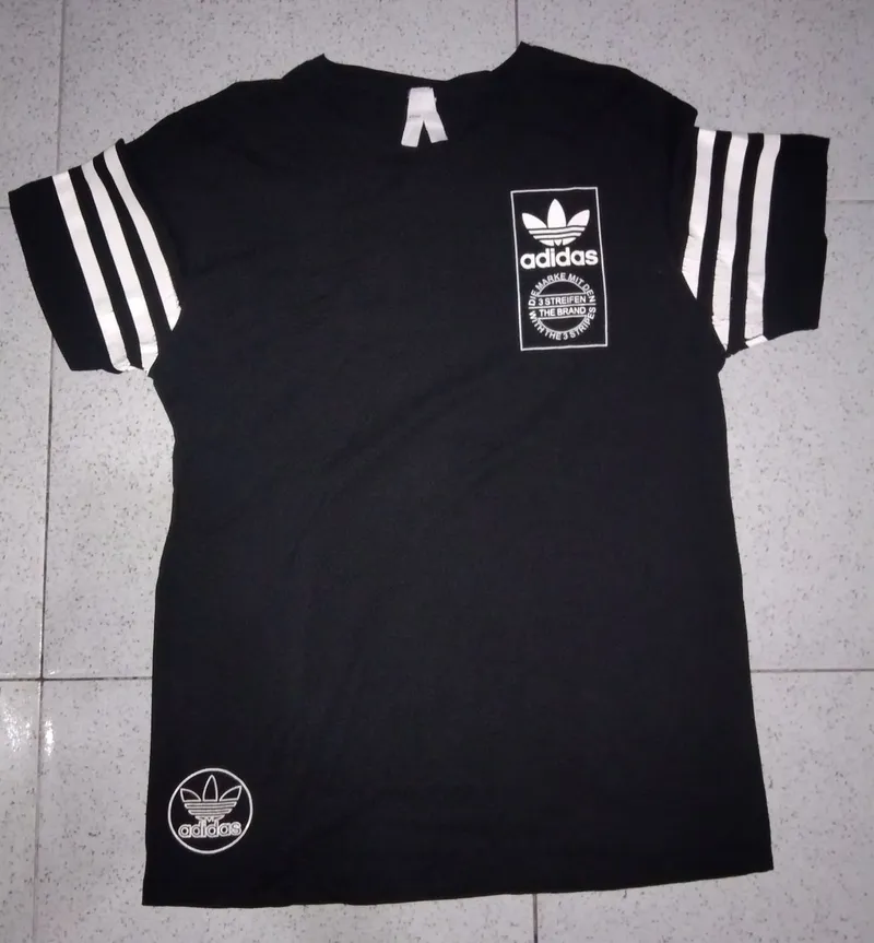Adidas Casual T-shirt Pria white black Preloved