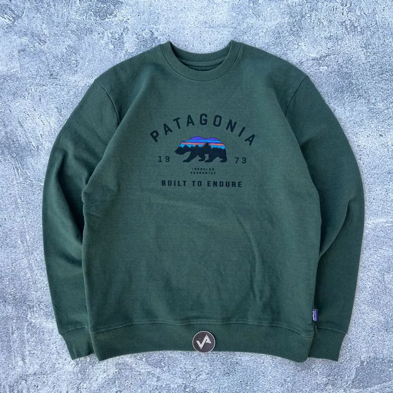 Crewneck Patagonia Emerald Green Sweater Pria photo 1