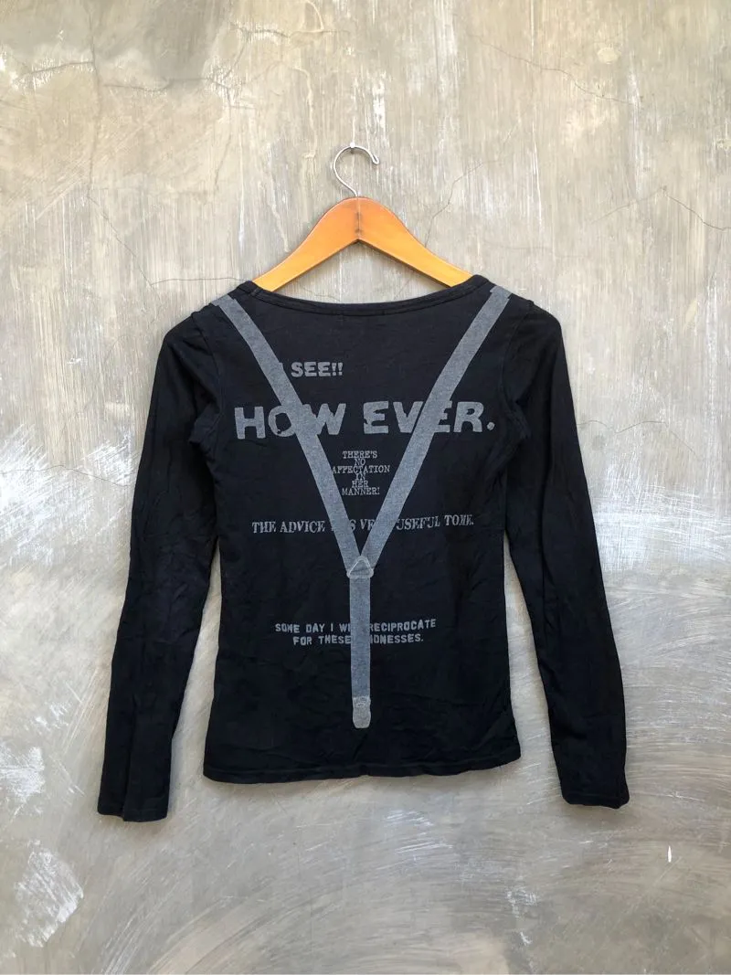 Womens Long Sleeve Champion Shirt Y2K Japanese Brand One Way