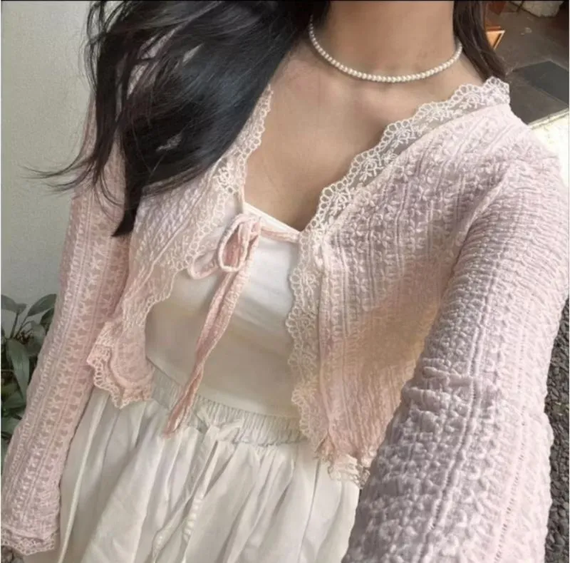 Okja knit/outer crop top soft pink photo 1