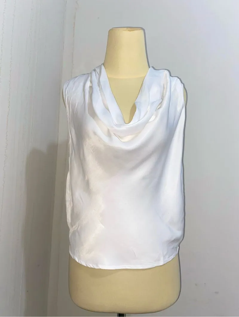 Zara White Silk Top photo 1