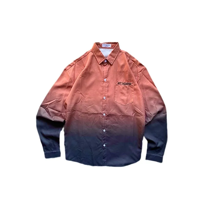 Vintage NOSHJATDN Japan Gradation Single Pocket L/S Shirt photo 1