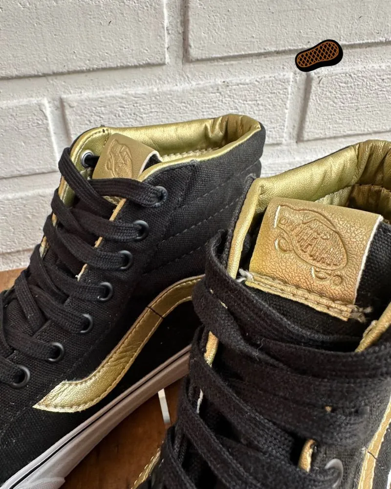 VANS SK8HI 50TH ANNIVERSARY BLACK GOLD Preloved