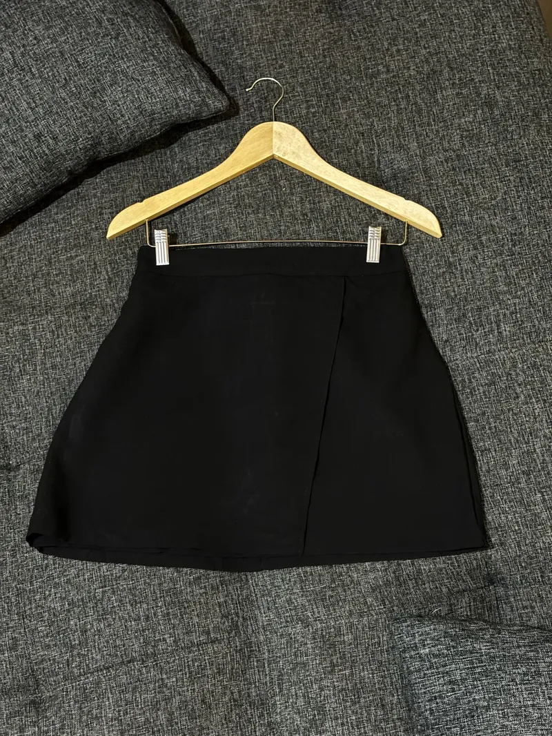 Streetwear Casual Mini skirt Wanita black photo 1
