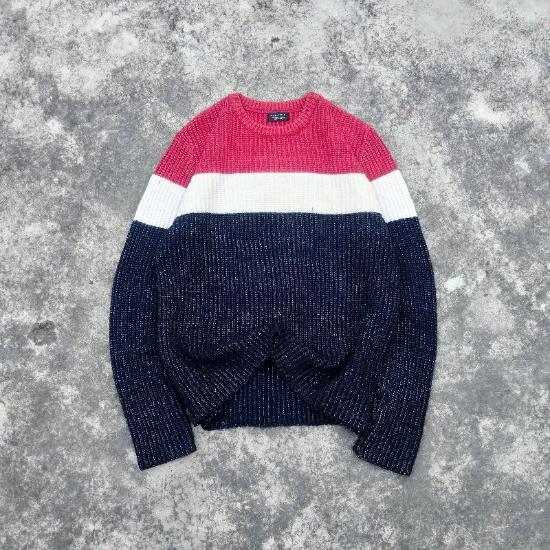 Sweater Knitwear Waffle Three Tone Zara Man photo 1