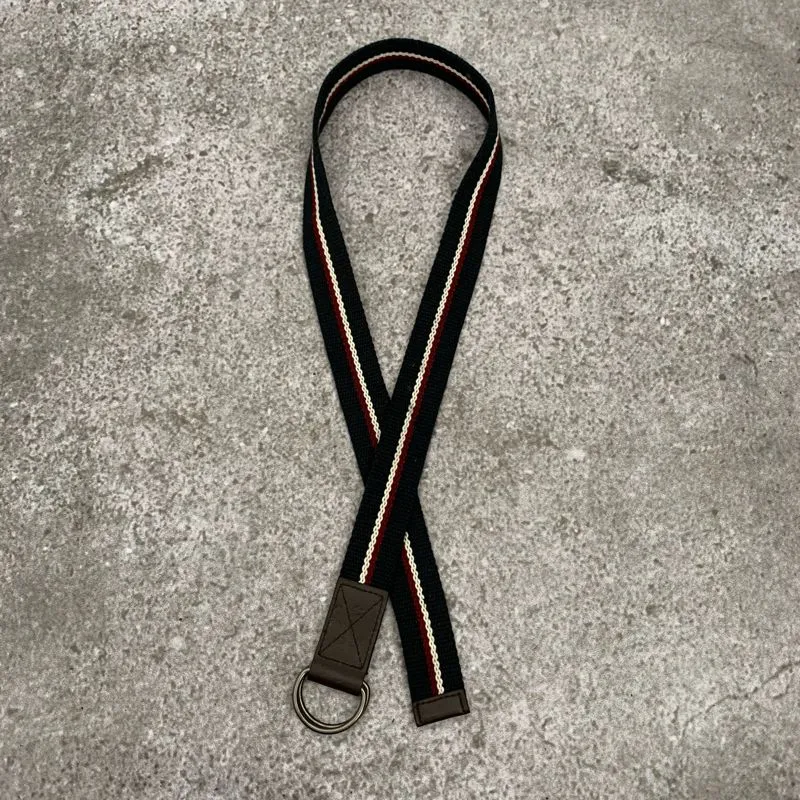 Belt canvas navy mix leather  photo 1