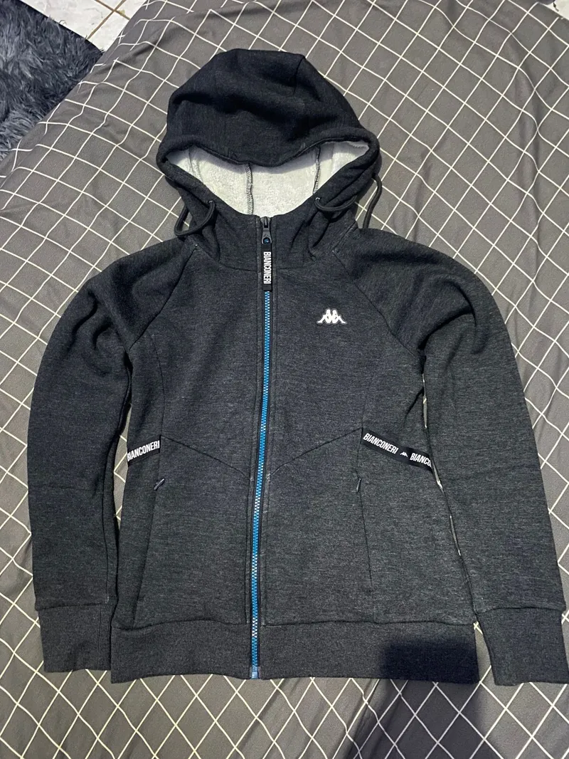 Kappa Sportswear Casual Hoody Pria white black gray blue photo 1