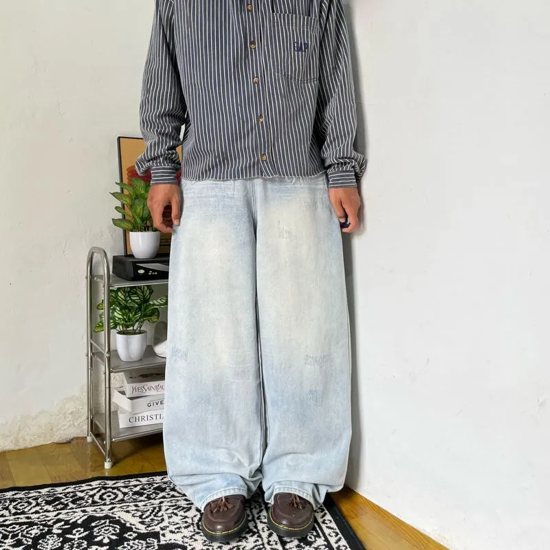 BAGGY JEANS LIGHTBLUE WASHED LOOSE FIT photo 1