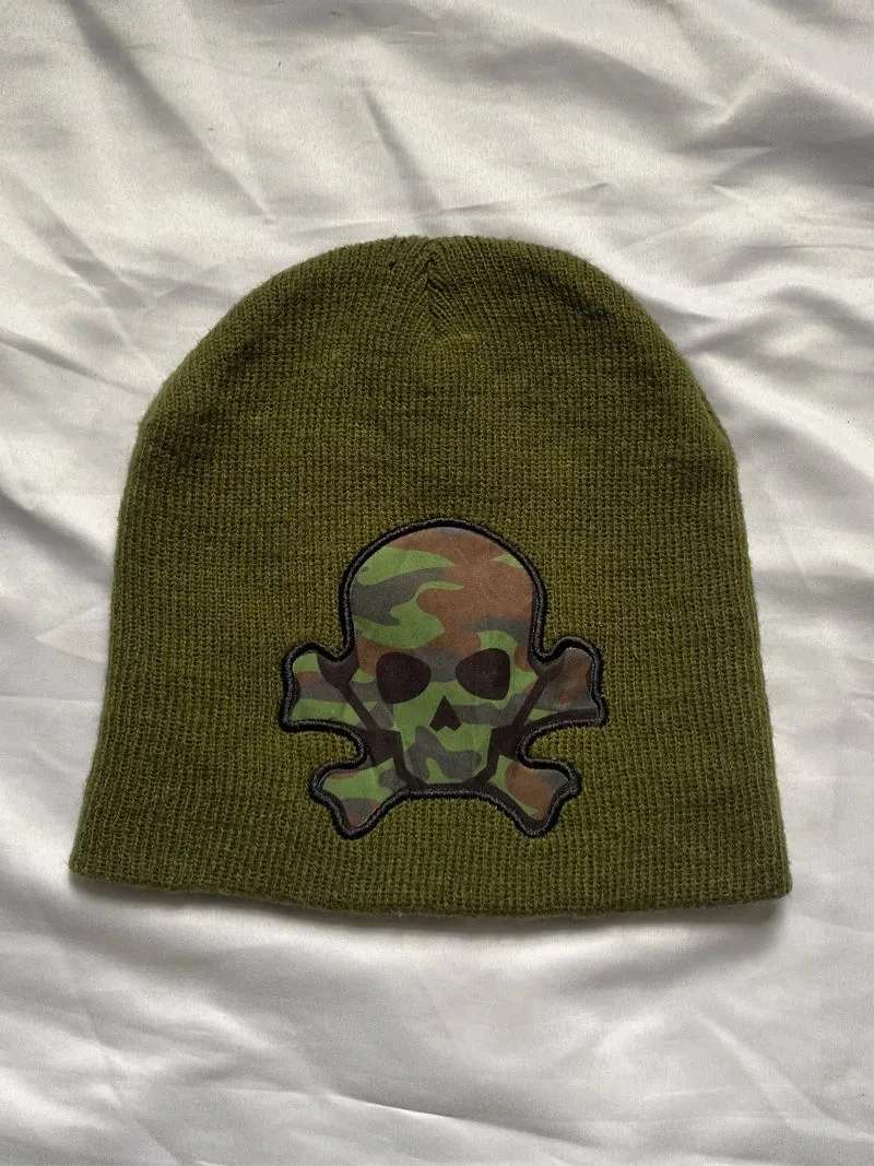 beanie skull kupluk tengkorak goth emo y2k grunge photo 1